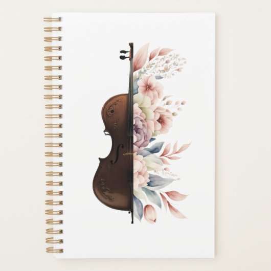 Geige mit Blume. Planer (Vorderseite)
