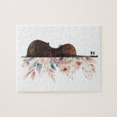 Geige mit Blume. Puzzle (Horizontal)