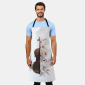 Geige mit Blume. Schürze (Getragen)