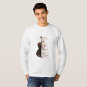 Geige mit Blume. T-Shirt (Vorne ganz)