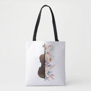 Geige mit Blume. Tasche