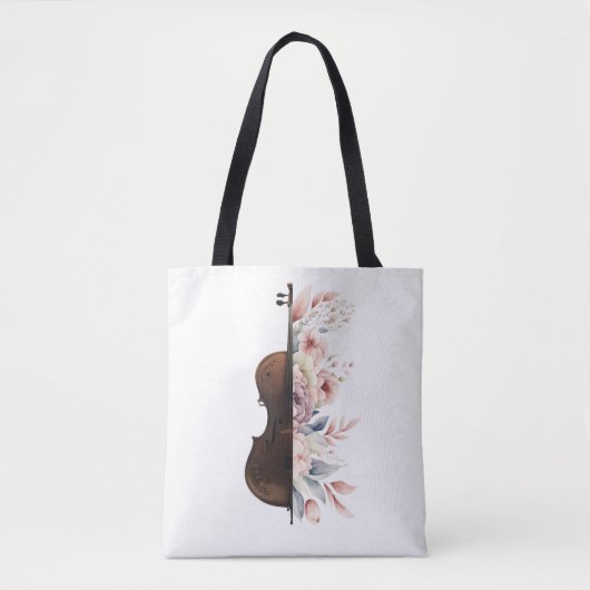 Geige mit Blume. Tasche (Vorderseite)