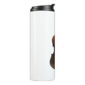 Geige mit Blume. Thermosbecher (Nach links gedreht)