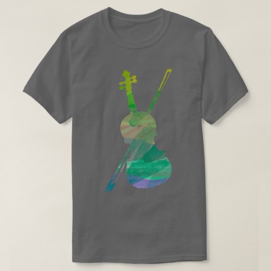 Geige mit Bogen T-Shirt (Design vorne)