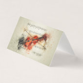 Geige mit Notenkarte (Vorderseite)