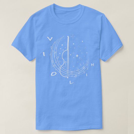 Geige Musiknoten 1 T-Shirt (Design vorne)