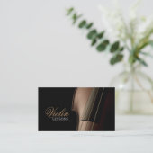 Geige, Musikunterricht, Visitenkarte des Instrukto (Stehend Vorderseite)