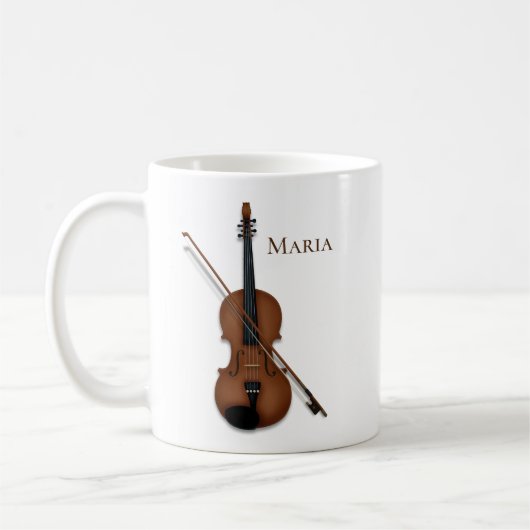 Geige oder Viola mit Bow Classic Music Custom Kaffeetasse (Links)