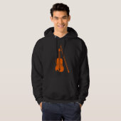 Geige - Orange Hoodie (Vorne ganz)