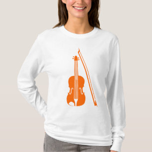 Geige - Orange T-Shirt