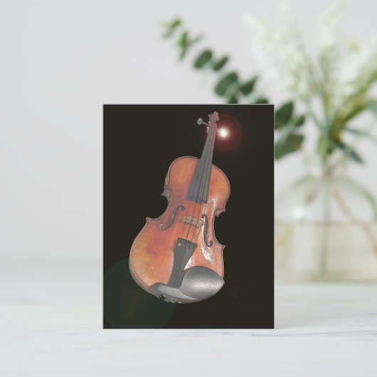 Geige Postkarte (Stehend Vorderseite)