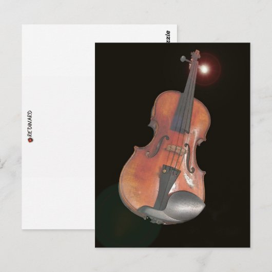 Geige Postkarte (Vorne/Hinten)