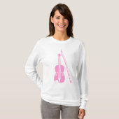 Geige - Rosa T-Shirt (Vorne ganz)