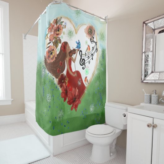 Geige spielen duschvorhang (Beispiel)