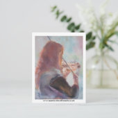 Geige spielen... postkarte (Stehend Vorderseite)