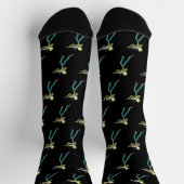 Geige spielender Stockmann Socken (Oben)