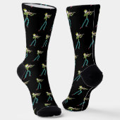Geige spielender Stockmann Socken (Gewinkelt)