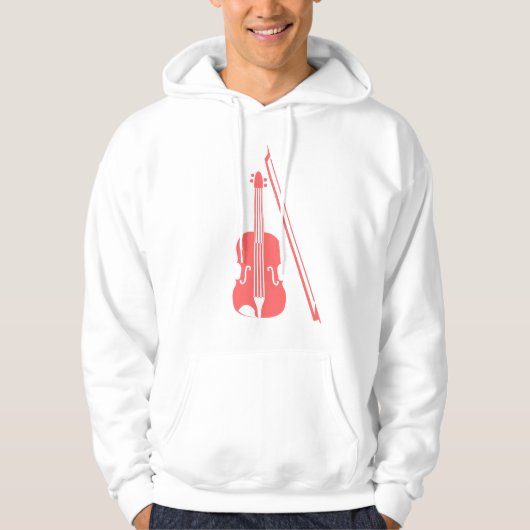 Geige - Tropisches Rosa Hoodie (Vorderseite)