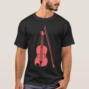 Geige - Tropisches Rosa T-Shirt