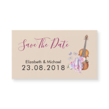 Geige und Ballettschuhe Hochzeit retten das Datum