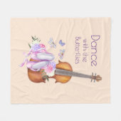 Geige- und Ballettschuhe Inspirationsquelle Fleecedecke (Vorderseite (Horizontal))