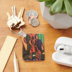 Geige und Gitarre von Juan Gris, Vintage kubistisc Schlüsselanhänger