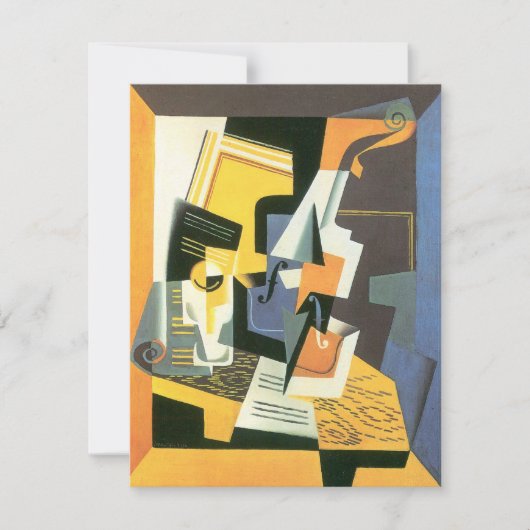 Geige und Glas von Juan Gris, Vintager Kubismus (Vorderseite)