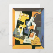 Geige und Glas von Juan Gris, Vintager Kubismus (Vorne/Hinten)