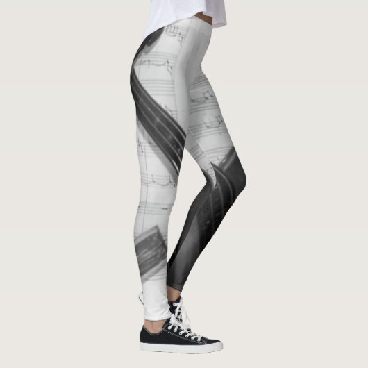 Geige und Manuskript Leggings (Rechts)