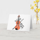 Geige und Musik Karte (Gelbe Blume)