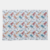 Geige und Musiknoten Geschirrtuch (Horizontal)