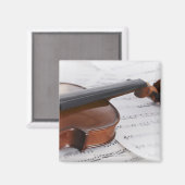 Geige und Noten Magnet (Vorderseite/Rückseite)