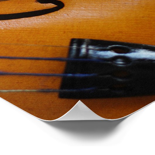 Geige und Noten Poster (Ecke)