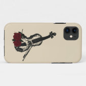 Geige und Rose Case-Mate iPhone Hülle (Rückseite (Horizontal))