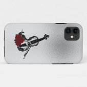 Geige und Rose Case-Mate iPhone Hülle (Rückseite (Horizontal))