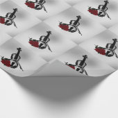 Geige und Rose Geschenkpapier (Ecke)