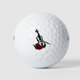 Geige und Rose Golfball