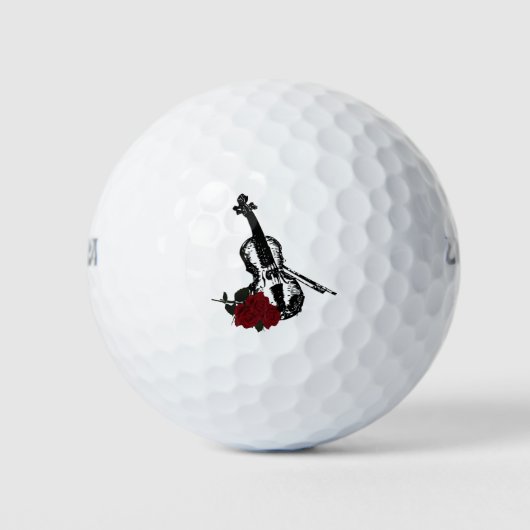Geige und Rose Golfball (Vorderseite)