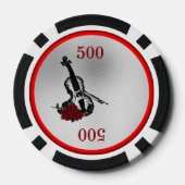 Geige und Rose Pokerchips (Rückseite)