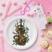 Geige und Schlange Pappteller (Party)