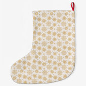 Geige und Schneeflocken Großer Weihnachtsstrumpf (Rückseite)