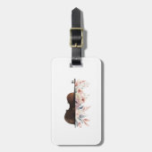 Geige unter Blume. Bouquet der Blume. Gepäckanhänger (Vorderseite vertikal)