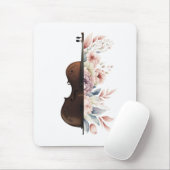 Geige unter Blume. Bouquet der Blume. Mousepad (Mit Mouse)