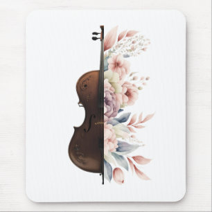 Geige unter Blume. Bouquet der Blume. Mousepad