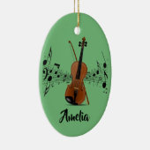 Geige Violinist Musical Notes Design Keramik Ornament (Rechts)