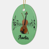 Geige Violinist Musical Notes Design Keramik Ornament (Links)
