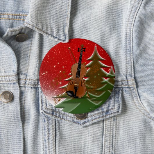 Geige zu Weihnachten Button (Beispiel)
