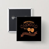 Geige - Zwangsstörung Button (Vorne & Hinten)