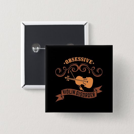 Geige - Zwangsstörung Button (Vorne & Hinten)