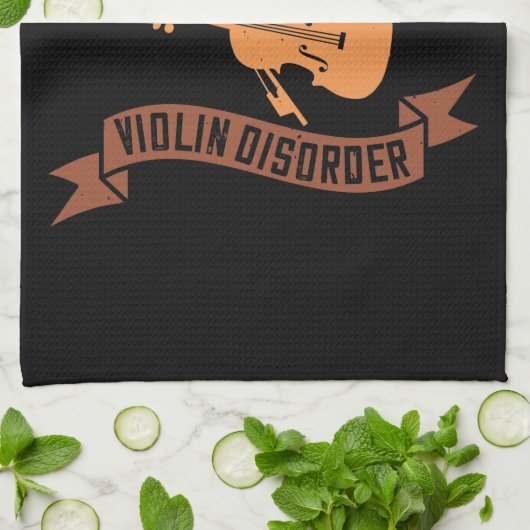 Geige - Zwangsstörung Geschirrtuch (Gefaltet)